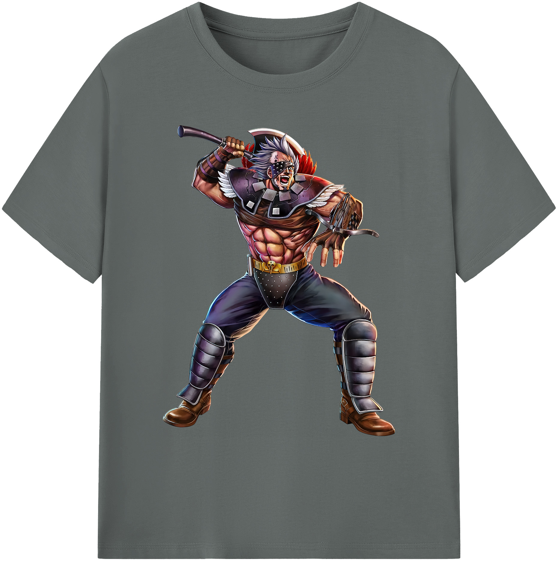 （画像用） 北斗の拳 Fist of the North Star 綿100％ メンズ半袖Tシャツ｜肌触りやわらか＆通気性
